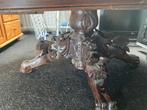 Te Koop antieke eiken vossenkop salon tafel 110/130, Ophalen