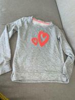 Hema trui sweater 146 152 grijs grijze fluor roze, Verzenden, Zo goed als nieuw, Meisje, Trui of Vest