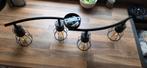 Mooie zwarte lamp met 4 spotjes, Huis en Inrichting, Lampen | Hanglampen, Ophalen of Verzenden, Zo goed als nieuw, Metaal, Minder dan 50 cm