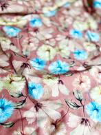 Stenzo tricot stretch katoen 6.5m roze witte bloemen €5 p/m, 200 cm of meer, Nieuw, Ophalen of Verzenden, 120 cm of meer