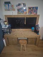 Houten Bureau met Schoolbord, Ophalen, Gebruikt, Bureau