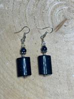 Uitverkoop! Oorbellen met goudzand blauw en kristal, verzilv, Overige materialen, Nieuw, X, Verzenden