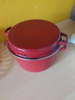 Rode Kookpan met Deksel - Zo goed als nieuw!, Huis en Inrichting, Keuken | Potten en Pannen, Kookpan of Snelkookpan, Overige materialen