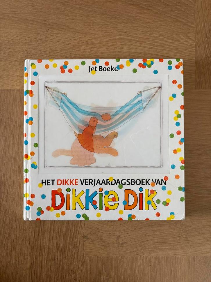 Dikkie Dik Verjaardagsboek - Jet Boeke, Boeken, Kinderboeken | Baby's en Peuters, Zo goed als nieuw, 2 tot 3 jaar, Uitklap-, Voel- of Ontdekboek