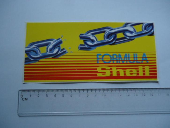 sticker oud FORMULA SHELL Formule 1 F-1 oil race autosport, Verzamelen, Stickers, Zo goed als nieuw, Bedrijf of Vereniging, Verzenden