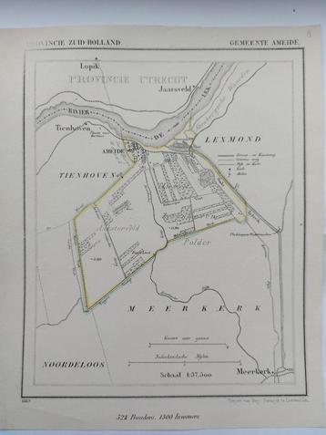 8 / Ameide Lexmond Jaarsveld Litho uit 1869 van J. Kuyper beschikbaar voor biedingen
