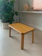 Brutalist oak  coffee table small table sidetable 1970s, Huis en Inrichting, Tafels | Sidetables, Ophalen, Gebruikt, 50 tot 100 cm