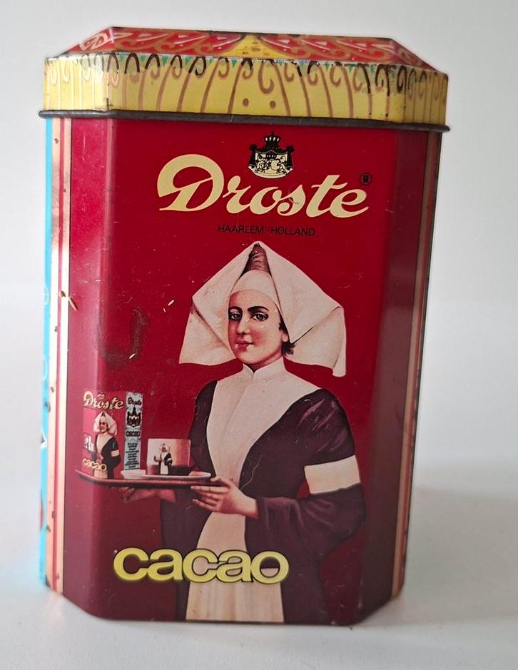 Vintage Droste Cacao Blik - Haarlem Holland, Verzamelen, Blikken, Gebruikt, Overige, Droste, Ophalen of Verzenden