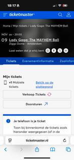 Staanplaats Lady Gaga Mayhem, Tickets en Kaartjes, Concerten | Dance, Eén persoon, November