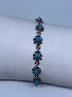 Prachtige zilveren armband met turkoois, Nieuw, Blauw, Met edelsteen, Ophalen of Verzenden