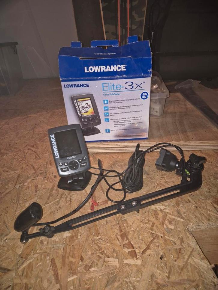Lowrance Elite-3x Fish Finder, Watersport en Boten, Navigatiemiddelen en Scheepselektronica, Gebruikt, Kaartplotter of Fish Finder