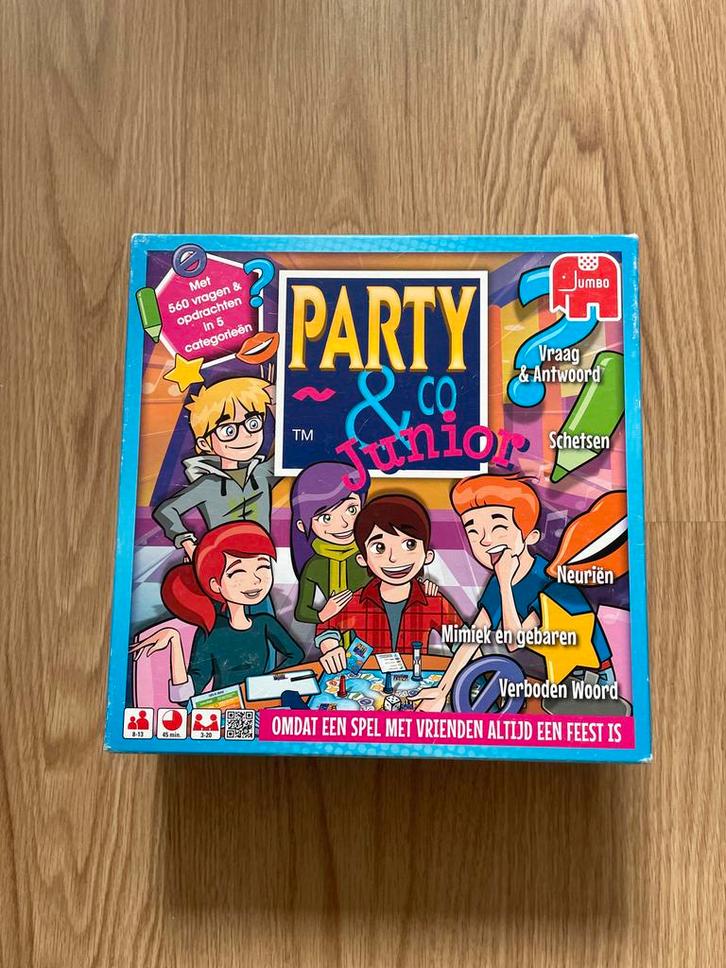Party & Co Junior - Leuk familiespel!, Hobby en Vrije tijd, Gezelschapsspellen | Bordspellen, Zo goed als nieuw, Drie of vier spelers