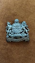 Originele WW1 capbadge Manchester Regiment., Ophalen of Verzenden, Landmacht, Engeland, Embleem of Badge