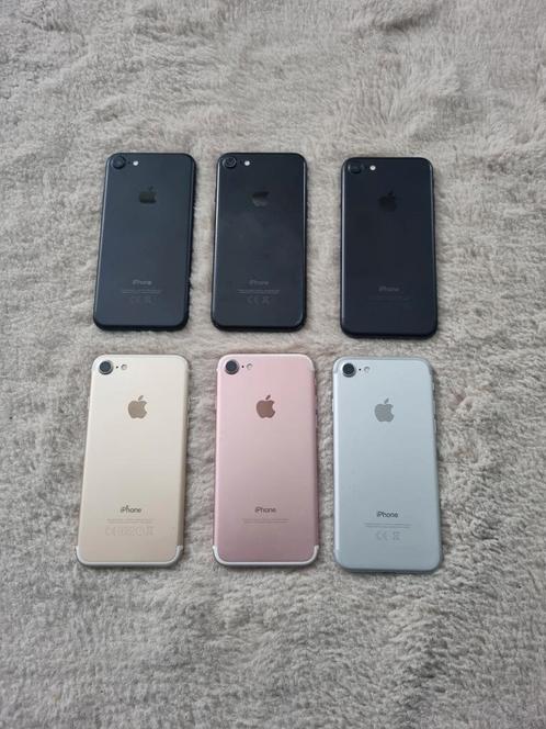 6 stuks Apple IPhone 7. inc laders en simlockvrij, Telecommunicatie, Mobiele telefoons | Apple iPhone, Zo goed als nieuw, 32 GB