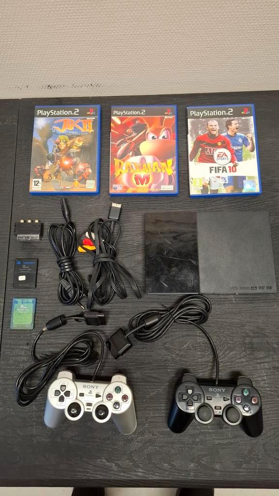 Ps2 playstation 2 slimline hdmi ready, Spelcomputers en Games, Spelcomputers | Sony PlayStation 2, Gebruikt, Met 2 controllers