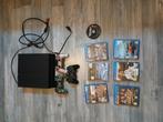 Playstation 4 met controllers en spellen, Spelcomputers en Games, Ophalen, Original, Met 3 controllers of meer, Gebruikt