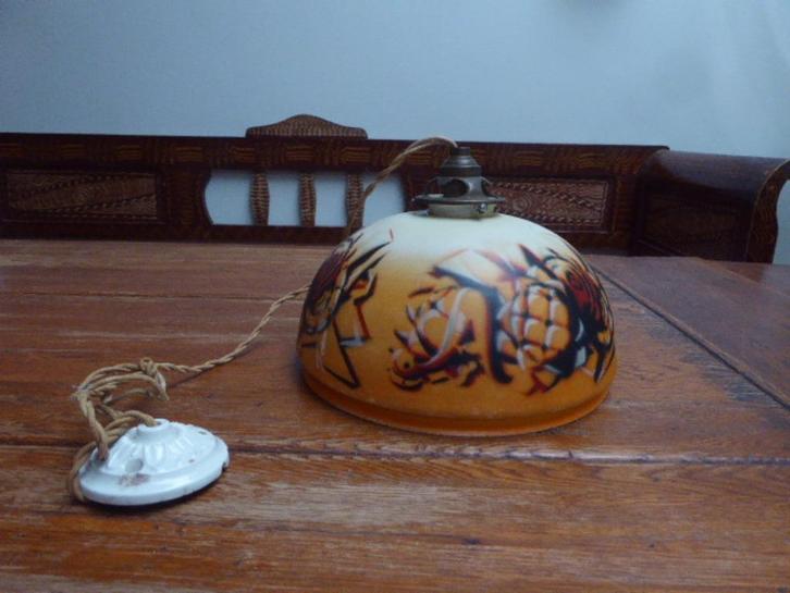 Art deco opaline lamp, Antiek en Kunst, Antiek | Lampen, Ophalen of Verzenden