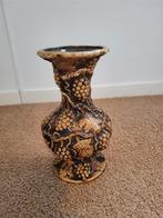 Retro vaas met druivenmotief West Germany, Ophalen of Verzenden, Huis en Inrichting