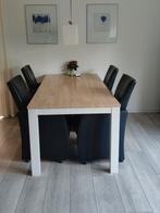 Eettafel met 4 stoelen, Ophalen, Gebruikt, 50 tot 100 cm, Vijf personen of meer
