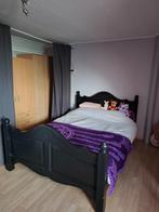 2 persoons bed, Ophalen, Gebruikt, Zwart, Tweepersoons