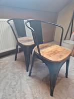 2 Industriële Byboo Stoelen, Huis en Inrichting, Stoelen, Ophalen, Gebruikt, Twee, Zwart