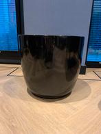 Grote zwarte bloempot van Intratuin, Tuin en Terras, Bloempotten, Rond, Minder dan 40 cm, Aardewerk, Ophalen