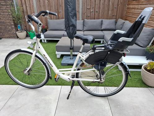 Batavus Mambo Deluxe Mamafiets met Bobike zitje, Fietsen en Brommers, Fietsen | Dames | Damesfietsen, Gebruikt, Batavus, (Extra) lage instap