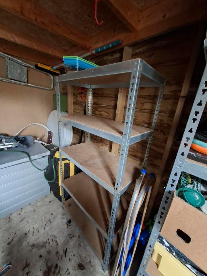 4-laags metalen stellingkast, Huis en Inrichting, Kasten | Stellingkasten, Gebruikt, Ophalen