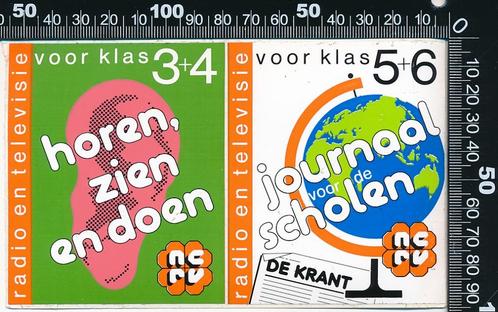 Sticker: NCRV - Horen en Zien - Journaal voor de Scholen, Verzamelen, Stickers, Zo goed als nieuw, Film, Tv of Omroep, Ophalen of Verzenden