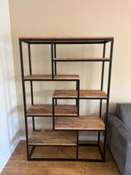 Houten vakkenkast, Huis en Inrichting, Ophalen, Gebruikt, Minder dan 150 cm, Metaal