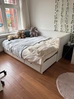 Ikea Uitschuifbed wit met 2 matrassen, Ophalen, Wit, Tweepersoons, 80 cm