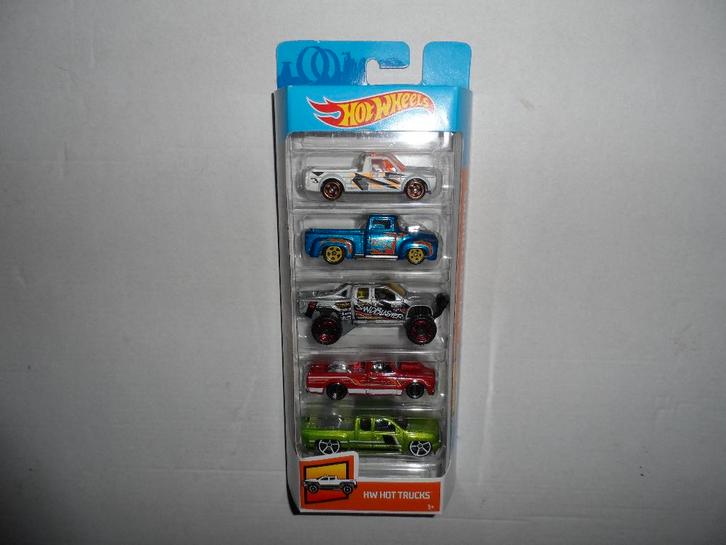 Hot Wheels 5 Pack - Hot Trucks (2018) 1:64 B1, Hobby en Vrije tijd, Modelauto's | Overige schalen, Nieuw, Auto, Ophalen of Verzenden