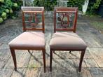 Antieke mahonie houten harp eetkamerstoelen, Antiek en Kunst, Antiek | Meubels | Stoelen en Banken, Ophalen