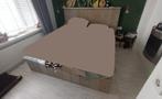 Steigerhouten bed ombouw 180x200 cm, Ophalen, Steigerhout, Tweepersoons, Zo goed als nieuw