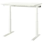 Ikea MITTZON Bureau zit/sta, elektrisch wit, 120x80 cm, Ophalen, Elektrisch, Zo goed als nieuw, Bureau
