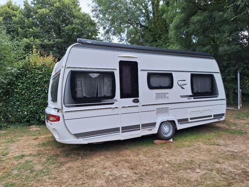 Fendt Saphir 465 TG 2017, Caravans en Kamperen, Caravans, Particulier, tot en met 4, 1250 - 1500 kg, Treinzit, Fendt, 2 aparte bedden