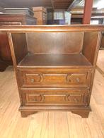 Klein eikenhouten kastje met lades, Huis en Inrichting, Kasten | Ladekasten, Minder dan 50 cm, Gebruikt, 1 of 2 laden, Klassiek