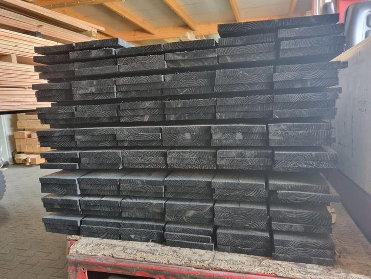 Douglas fijn bezaagd, zwart geïmpregneerd 22x172 planken, Tuin en Terras, Palen, Balken en Planken, Nieuw, Planken, 250 cm of meer