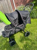 Duo wagen zwart, Kinderen en Baby's, Buggy's, Ophalen, Gebruikt, Overige merken, Verstelbare rugleuning