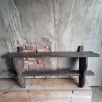 Landelijk sober houten wandrek regaal schap kapstok *Etage3*, ., Ophalen of Verzenden, Zo goed als nieuw, .