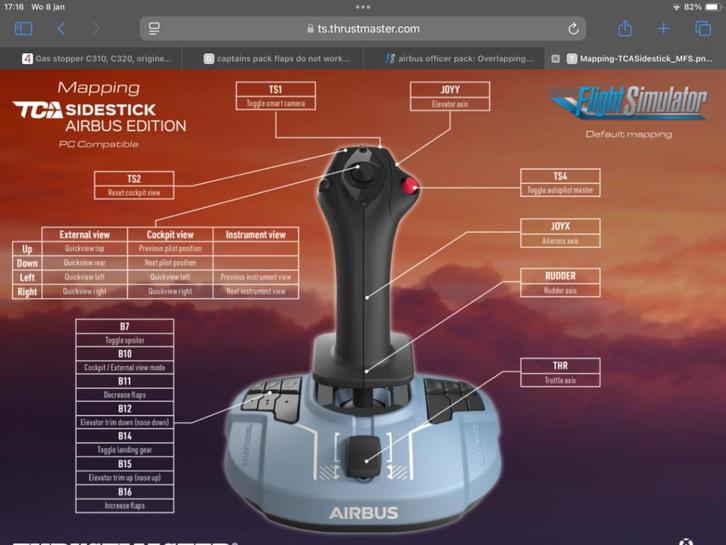 Thrustmaster TCA Captain Pack, Computers en Software, Joysticks, Zo goed als nieuw, Ophalen of Verzenden