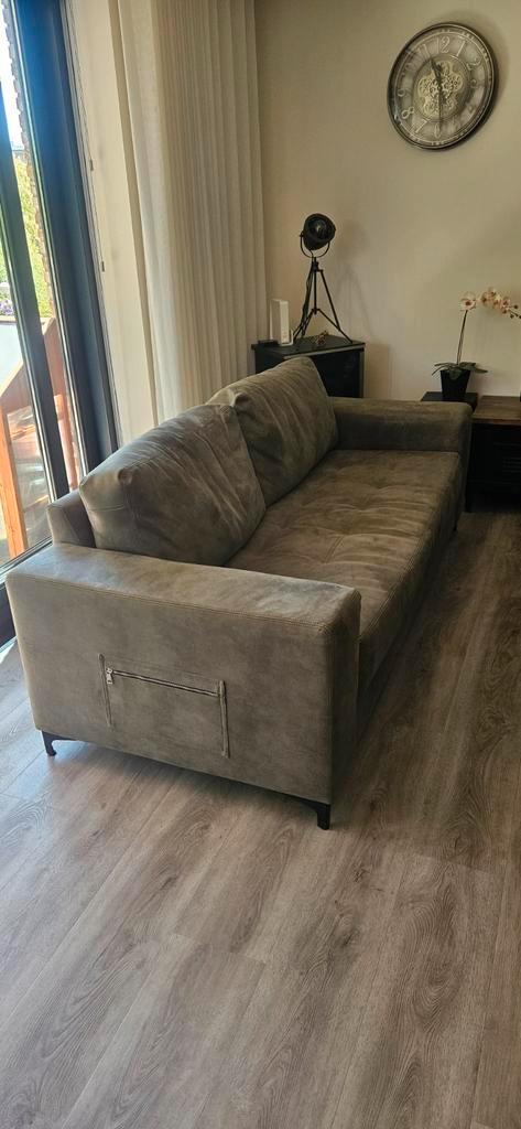 Bankstel met loveseat, Huis en Inrichting, Banken | Sofa's en Chaises Longues, Gebruikt, Leer, Ophalen