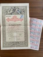 Oostenrijkse Staats-Schuldverschrijving met registratiezegel, Verzenden, Voor 1920, Aandeel