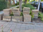 Palissade banden geel, Tuin en Terras, Bielzen en Borders, Ophalen, Gebruikt, 25 tot 50 cm, Blok