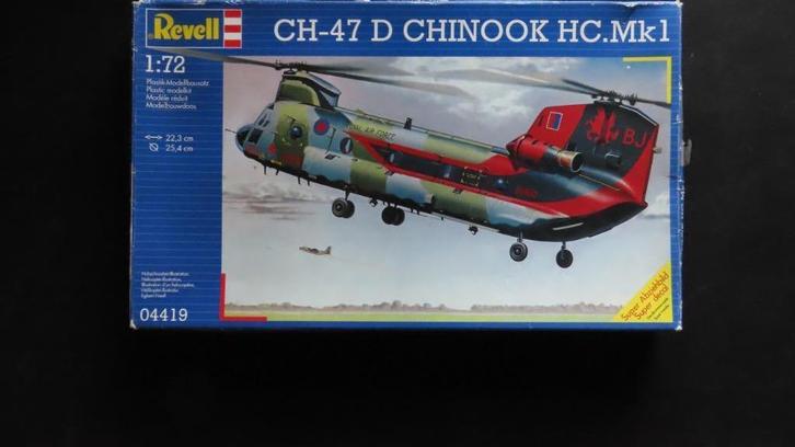 CH-47D Chinook Revell, Hobby en Vrije tijd, Modelbouw | Vliegtuigen en Helikopters, Zo goed als nieuw, Helikopter, 1:72 tot 1:144