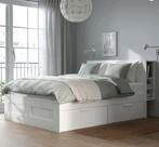 Ikea Brimnes bed met lades en hoofdsteun en matras 140x200, Huis en Inrichting, Slaapkamer | Matrassen en Bedbodems, Ophalen, Tweepersoons