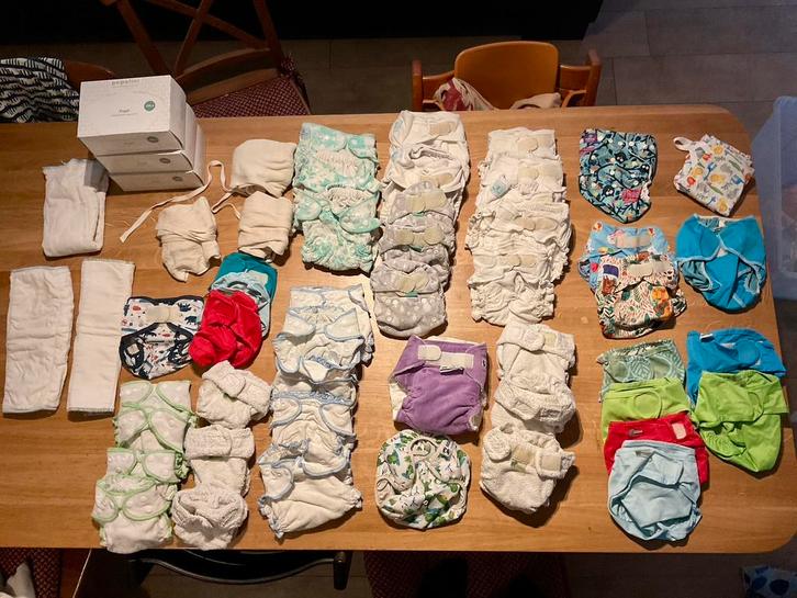 Groot pakket wasbare luiers (ook los te koop!), Kinderen en Baby's, Badjes en Verzorging, Zo goed als nieuw, Badje, Ophalen of Verzenden