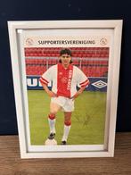 Gesigneerde Jari Litmanen Spelerskaart Ajax '90 - Ingelijst, Verzamelen, Ophalen of Verzenden, Zo goed als nieuw, Ajax, Spelerskaart