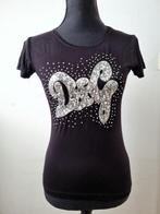 Zwart glitter T-shirt D&G pailletten – maat S, Dolce & Gabbana, Zwart, Ophalen of Verzenden, Zo goed als nieuw