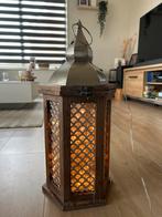 Sfeervolle Houten Lantaarn met Lichtjes, Ophalen of Verzenden, Zo goed als nieuw, Overige typen